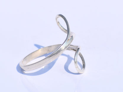 Silver Adjustable Ring, 925 Sterling Silver Ring, Handmade Ring, Hollow Ring, Silver Boho Ring, Silver Thin Ring, Open Silver Ring, Gift Her