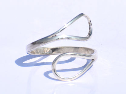 Silver Adjustable Ring, 925 Sterling Silver Ring, Handmade Ring, Hollow Ring, Silver Boho Ring, Silver Thin Ring, Open Silver Ring, Gift Her