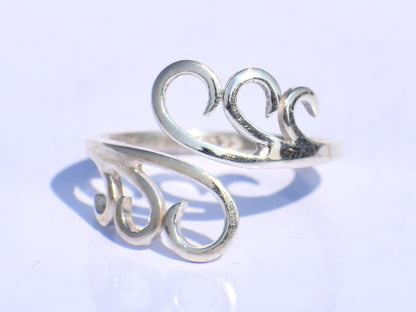 Spiral Ring, Handmade Ring, 925 Sterling Silver Ring, Minimalist Ring, Silver Adjustable Ring, Wire Wrap Ring, Silver Fine Ring, Women Ring