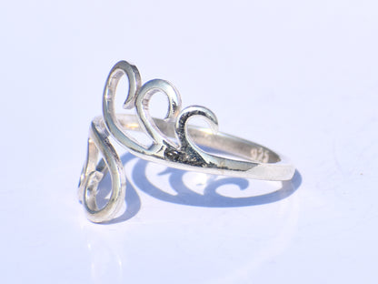 Spiral Ring, Handmade Ring, 925 Sterling Silver Ring, Minimalist Ring, Silver Adjustable Ring, Wire Wrap Ring, Silver Fine Ring, Women Ring