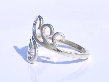 Spiral Ring, Handmade Ring, 925 Sterling Silver Ring, Minimalist Ring, Silver Adjustable Ring, Wire Wrap Ring, Silver Fine Ring, Women Ring