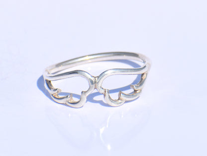Silver Wing Ring, 925 Silver Ring, Handmade Ring, Delicate Silver Ring, Angel Wing Ring, Bohemian Ring, Wings Jewellery, Christmas Gift Ring