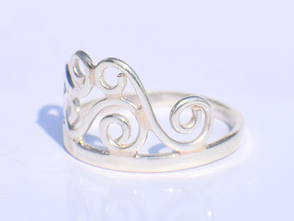Spiral Ring, Silver Coil Ring, Silver Swing Ring, Handmade Ring, 925 Silver Ring, Silver Dainty Ring, Silver Anniversary Gift, Stacking Ring