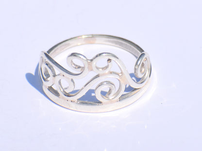 Spiral Ring, Silver Coil Ring, Silver Swing Ring, Handmade Ring, 925 Silver Ring, Silver Dainty Ring, Silver Anniversary Gift, Stacking Ring