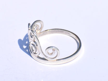 Spiral Ring, Silver Coil Ring, Silver Swing Ring, Handmade Ring, 925 Silver Ring, Silver Dainty Ring, Silver Anniversary Gift, Stacking Ring