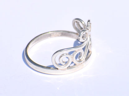 Spiral Ring, Silver Coil Ring, Silver Swing Ring, Handmade Ring, 925 Silver Ring, Silver Dainty Ring, Silver Anniversary Gift, Stacking Ring