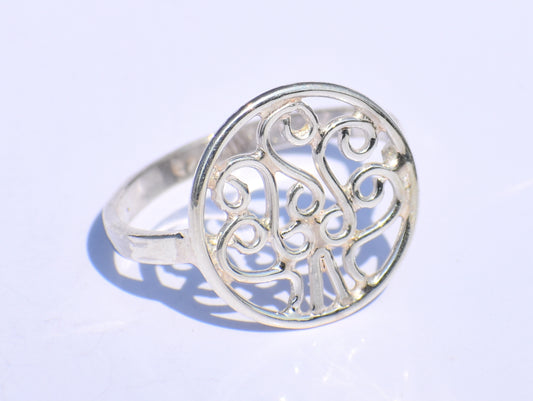 Spiral Ring, Silver Handcrafted Ring, 925 Sterling Silver Ring, Silver Tree Ring, Silver Dainty Ring, Silver Thin Ring, Silver Promise Ring