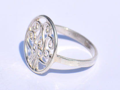 Spiral Ring, Silver Handcrafted Ring, 925 Sterling Silver Ring, Silver Tree Ring, Silver Dainty Ring, Silver Thin Ring, Silver Promise Ring
