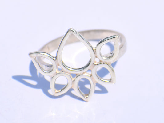 Silver Lotus Ring, Handmade Ring, 925 Sterling Silver Ring, Silver Flower Ring, Women Fashion Ring, Wedding Gift, Anniversary gift For Women
