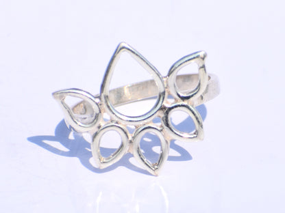 Silver Lotus Ring, Handmade Ring, 925 Sterling Silver Ring, Silver Flower Ring, Women Fashion Ring, Wedding Gift, Anniversary gift For Women