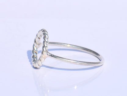 Hollow Ring, Handmade Ring, 925 Silver Ring, Silver Circle Ring, Silver Dainty Ring, Thin Silver Ring, Stacking Ring, Gift For Her, Gift Her