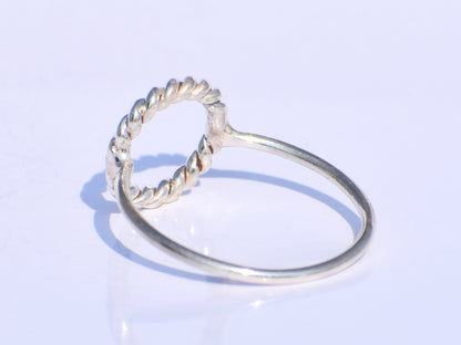 Hollow Ring, Handmade Ring, 925 Silver Ring, Silver Circle Ring, Silver Dainty Ring, Thin Silver Ring, Stacking Ring, Gift For Her, Gift Her