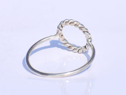 Hollow Ring, Handmade Ring, 925 Silver Ring, Silver Circle Ring, Silver Dainty Ring, Thin Silver Ring, Stacking Ring, Gift For Her, Gift Her
