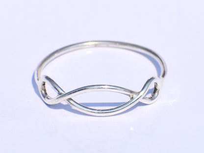 Silver Infinity Ring, Silver Hollow Ring, Handmade Ring, 925 Sterling Silver Ring, Stacking Ring, Bohemian Jewelry, Unisex Jewelry, Gift Her