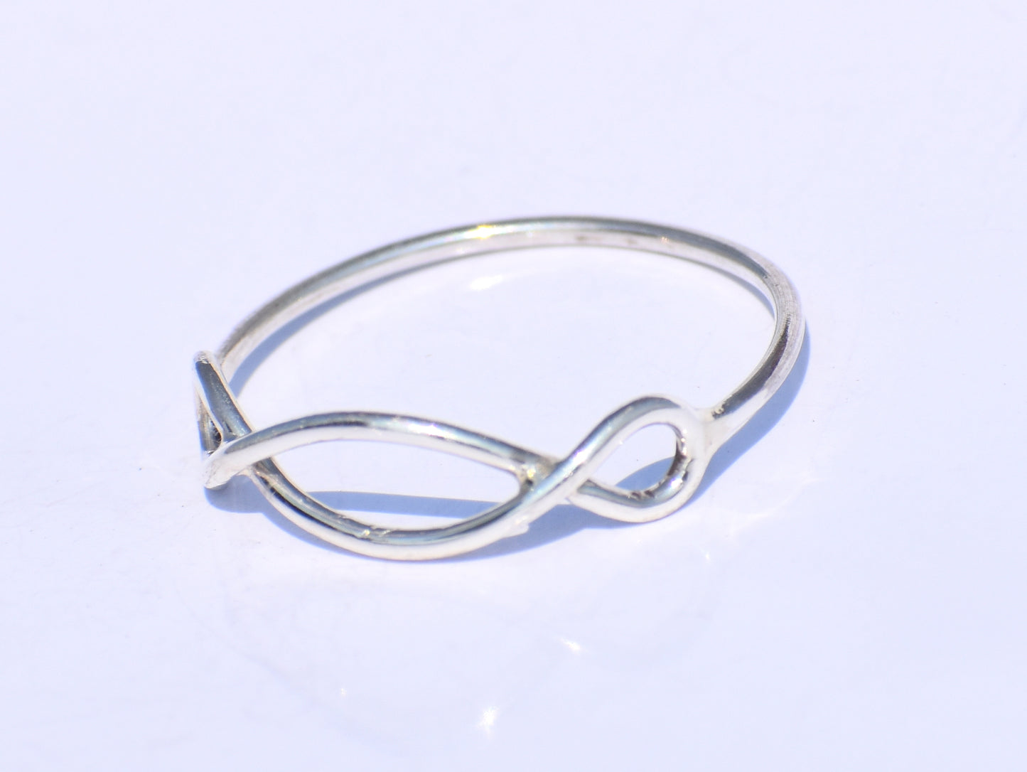 Silver Infinity Ring, Silver Hollow Ring, Handmade Ring, 925 Sterling Silver Ring, Stacking Ring, Bohemian Jewelry, Unisex Jewelry, Gift Her