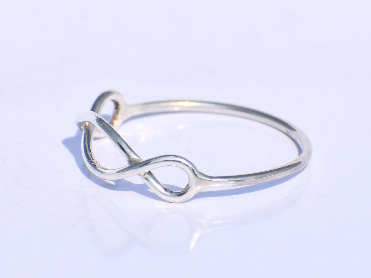 Silver Infinity Ring, Silver Hollow Ring, Handmade Ring, 925 Sterling Silver Ring, Stacking Ring, Bohemian Jewelry, Unisex Jewelry, Gift Her