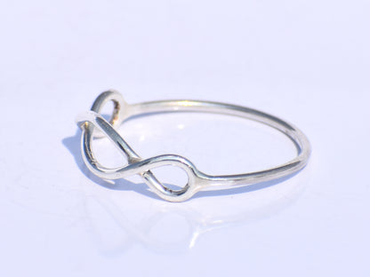 Silver Infinity Ring, Silver Hollow Ring, Handmade Ring, 925 Sterling Silver Ring, Stacking Ring, Bohemian Jewelry, Unisex Jewelry, Gift Her