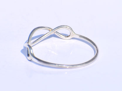 Silver Infinity Ring, Silver Hollow Ring, Handmade Ring, 925 Sterling Silver Ring, Stacking Ring, Bohemian Jewelry, Unisex Jewelry, Gift Her