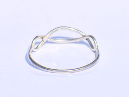 Silver Infinity Ring, Silver Hollow Ring, Handmade Ring, 925 Sterling Silver Ring, Stacking Ring, Bohemian Jewelry, Unisex Jewelry, Gift Her