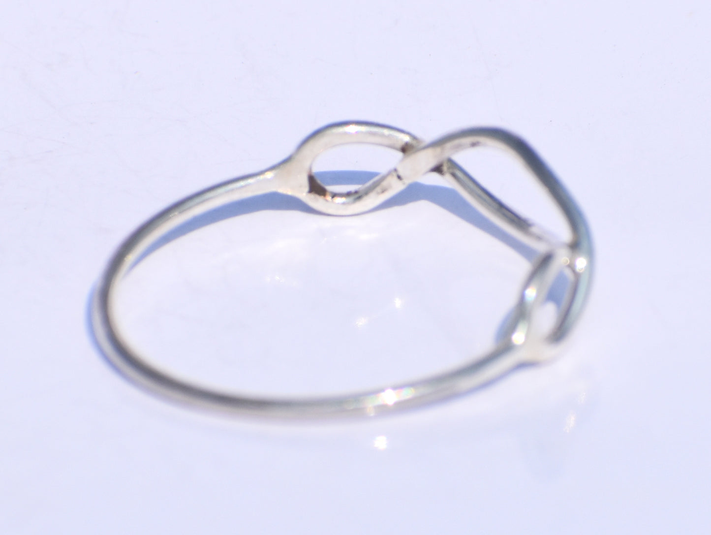 Silver Infinity Ring, Silver Hollow Ring, Handmade Ring, 925 Sterling Silver Ring, Stacking Ring, Bohemian Jewelry, Unisex Jewelry, Gift Her