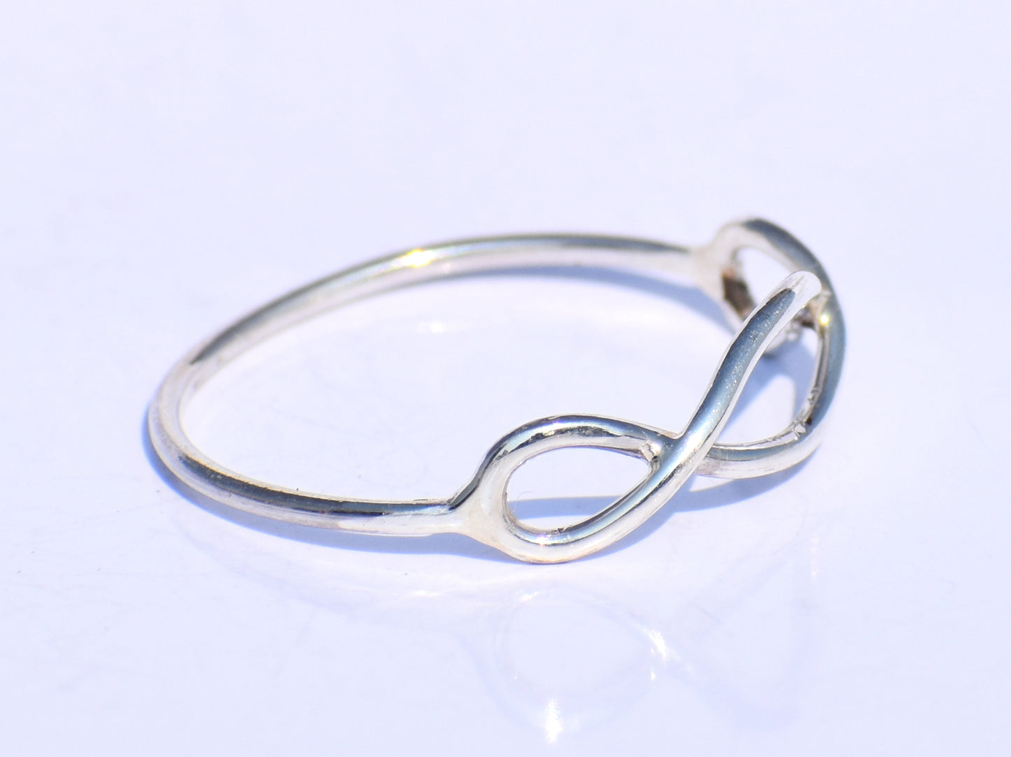 Silver Infinity Ring, Silver Hollow Ring, Handmade Ring, 925 Sterling Silver Ring, Stacking Ring, Bohemian Jewelry, Unisex Jewelry, Gift Her