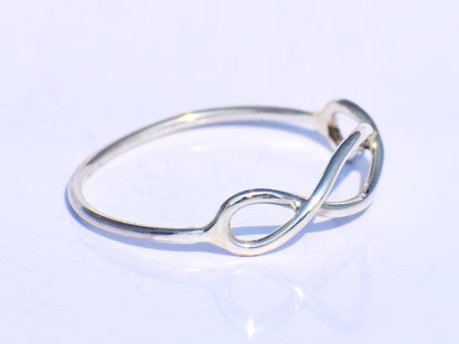Silver Infinity Ring, Silver Hollow Ring, Handmade Ring, 925 Sterling Silver Ring, Stacking Ring, Bohemian Jewelry, Unisex Jewelry, Gift Her