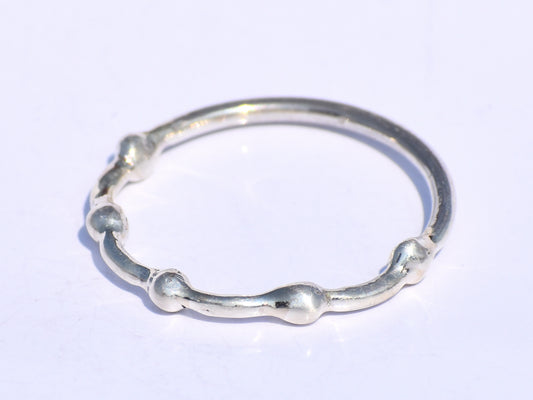 Silver Beads Ring, Silver Ball Ring, Handmade Ring, 925 Sterling Silver Ring, Bohemian Ring, Stacking Ring, Silver Boho Ring, Ring For Women