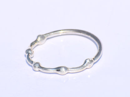 Silver Beads Ring, Silver Ball Ring, Handmade Ring, 925 Sterling Silver Ring, Bohemian Ring, Stacking Ring, Silver Boho Ring, Ring For Women
