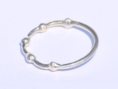 Silver Beads Ring, Silver Ball Ring, Handmade Ring, 925 Sterling Silver Ring, Bohemian Ring, Stacking Ring, Silver Boho Ring, Ring For Women