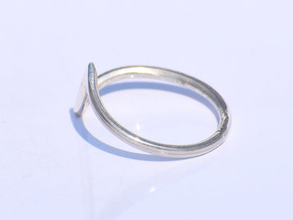 Silver Bar Ring, Handmade Ring, Thin Silver Ring, 925 Silver Ring, Silver Dainty Ring, Thumb Ring, Unisex Ring, Stacking Ring, Gift For Her