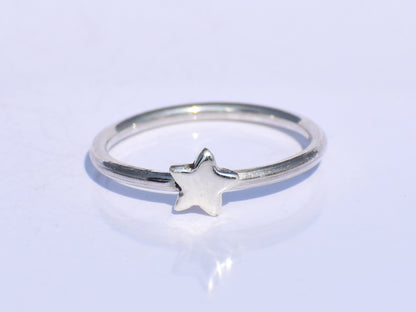 Silver Star Ring, Dainty Star Ring, Minimalistic Star Ring, Celestial Ring, Mini Star Ring, 925 Sterling Silver Ring, Thumb Ring, Boho Ring