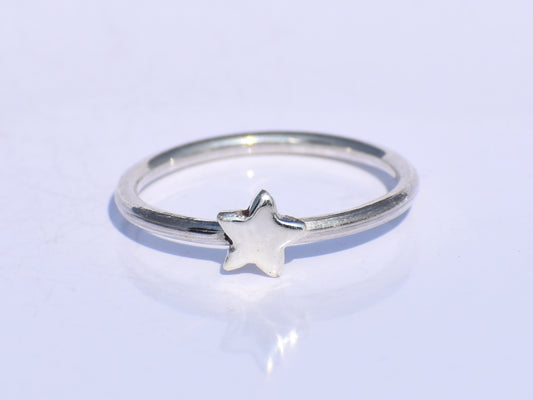 Silver Star Ring, Dainty Star Ring, Minimalistic Star Ring, Celestial Ring, Mini Star Ring, 925 Sterling Silver Ring, Thumb Ring, Boho Ring