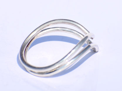 Silver Chevron Ring, Silver Thumb Ring, Minimalist Ring, Simple Ring, Knuckle Ring, Double V Ring, Stacking Ring, Midi Ring, Knuckle Ring