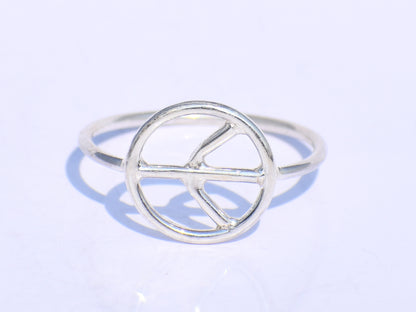 Silver Peace Ring, Silver Hollow Ring, Handmade Ring, 925 Silver Ring, Bohemian Ring, Unisex Jewelry, Knuckle Ring, Yoga Ring, Gift For Her