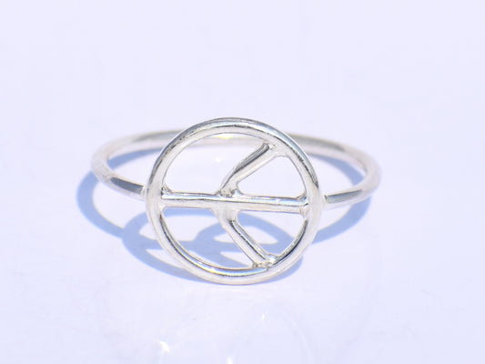 Silver Peace Ring, Silver Hollow Ring, Handmade Ring, 925 Silver Ring, Bohemian Ring, Unisex Jewelry, Knuckle Ring, Yoga Ring, Gift For Her