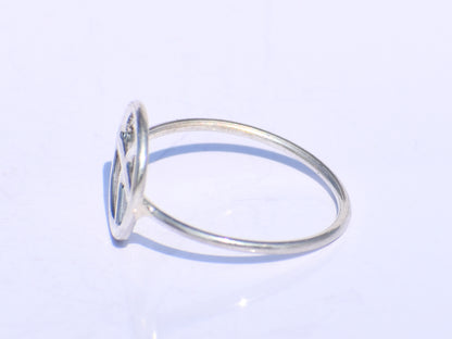 Silver Peace Ring, Silver Hollow Ring, Handmade Ring, 925 Silver Ring, Bohemian Ring, Unisex Jewelry, Knuckle Ring, Yoga Ring, Gift For Her