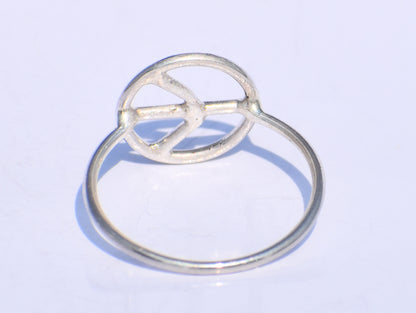 Silver Peace Ring, Silver Hollow Ring, Handmade Ring, 925 Silver Ring, Bohemian Ring, Unisex Jewelry, Knuckle Ring, Yoga Ring, Gift For Her