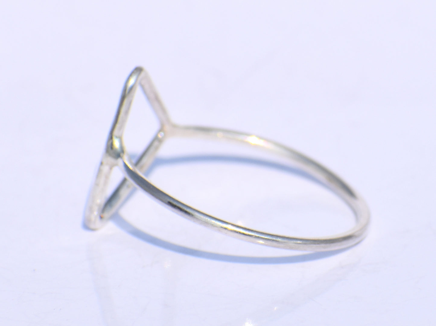 Silver Hollow Ring, Silver Triangle Ring, Silver Geometric Ring, Handmade Ring, 925 Sterling Silver Ring, Silver Dainty Ring, Ring For Women