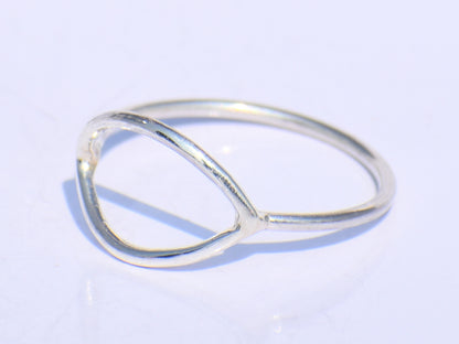 Silver Hollow Ring, Thin Silver Ring, Handmade Ring, Unisex Jewelry, 925 Sterling Silver Ring, Silver Knuckle Ring, Promise Ring, Boho Gift