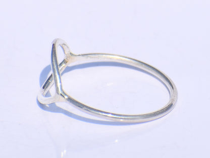 Silver Hollow Ring, Thin Silver Ring, Handmade Ring, Unisex Jewelry, 925 Sterling Silver Ring, Silver Knuckle Ring, Promise Ring, Boho Gift