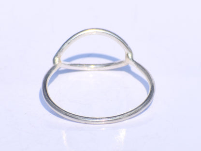 Silver Hollow Ring, Thin Silver Ring, Handmade Ring, Unisex Jewelry, 925 Sterling Silver Ring, Silver Knuckle Ring, Promise Ring, Boho Gift