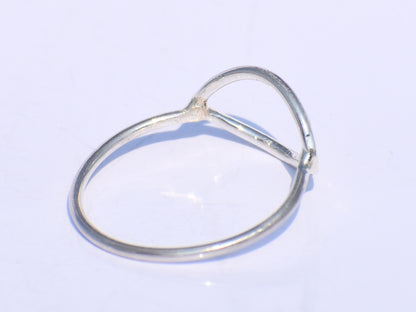 Silver Hollow Ring, Thin Silver Ring, Handmade Ring, Unisex Jewelry, 925 Sterling Silver Ring, Silver Knuckle Ring, Promise Ring, Boho Gift