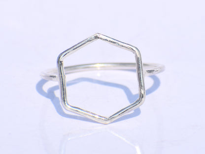 Silver Geometric Ring, Silver Hollow Ring, Handmade Ring, 925 Silver Ring, Chunky Ring, Midi Ring, Stacking Ring, Promise Ring, Gift For Her