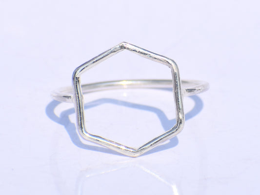 Silver Geometric Ring, Silver Hollow Ring, Handmade Ring, 925 Silver Ring, Chunky Ring, Midi Ring, Stacking Ring, Promise Ring, Gift For Her