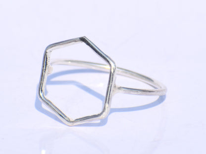 Silver Geometric Ring, Silver Hollow Ring, Handmade Ring, 925 Silver Ring, Chunky Ring, Midi Ring, Stacking Ring, Promise Ring, Gift For Her