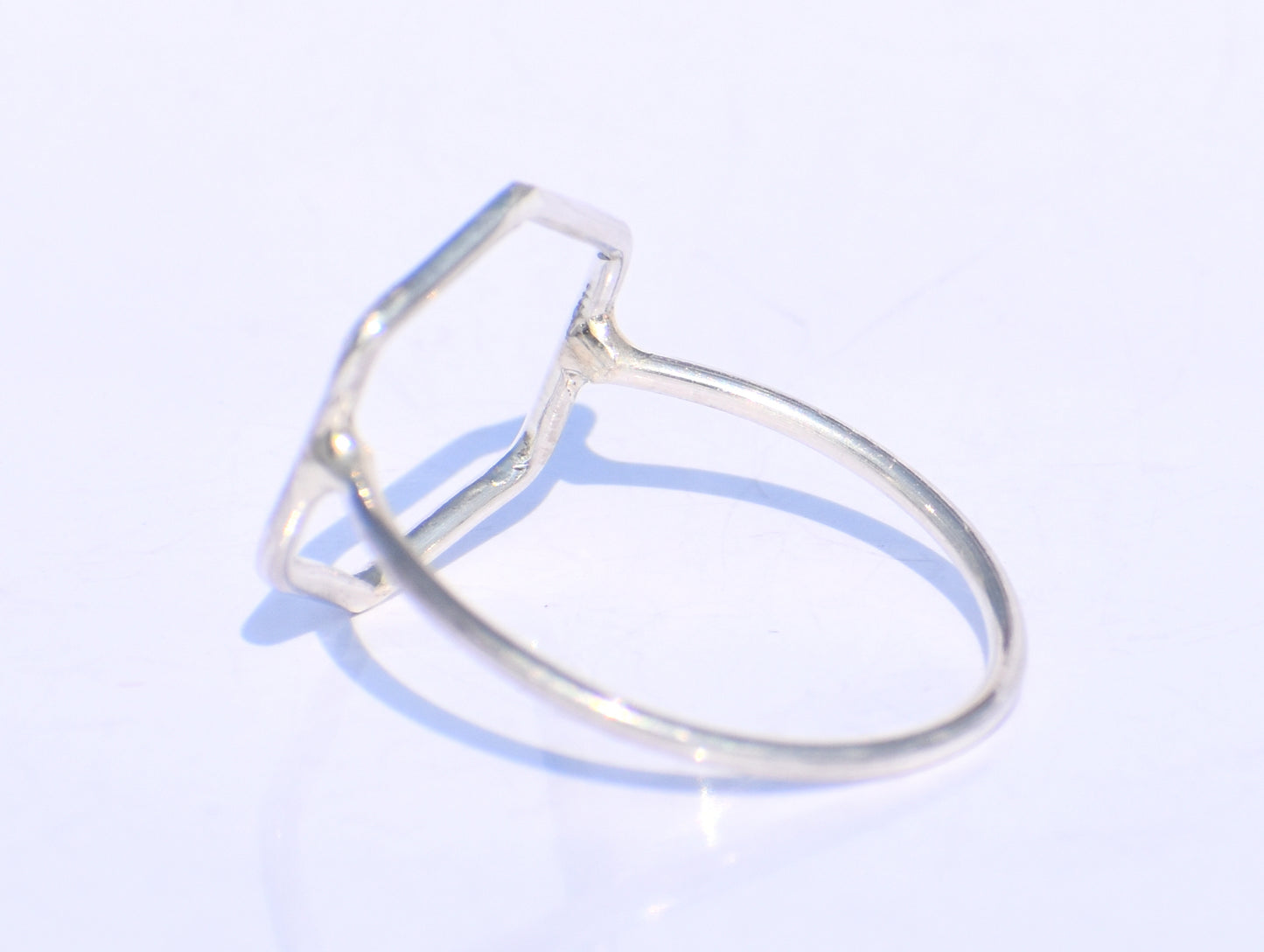 Silver Geometric Ring, Silver Hollow Ring, Handmade Ring, 925 Silver Ring, Chunky Ring, Midi Ring, Stacking Ring, Promise Ring, Gift For Her