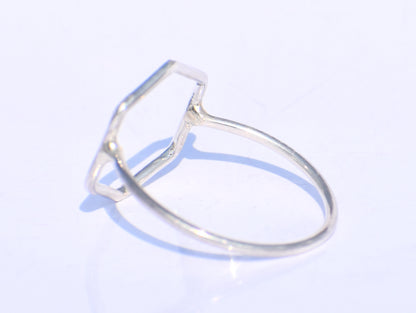 Silver Geometric Ring, Silver Hollow Ring, Handmade Ring, 925 Silver Ring, Chunky Ring, Midi Ring, Stacking Ring, Promise Ring, Gift For Her
