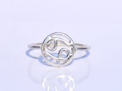 Cancer Sign Ring, Constellation Ring, Celestial Jewelry, Zodiac Ring, Handmade Ring, Stacking Ring, Minimalist Ring, Dainty Ring, Boho Gifts