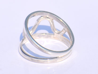 Silver Ring, Handmade Ring, Swan Neck Ring, 925 Sterling Silver Ring, Geometric Ring Silver, Minimalist Ring, Stacking Ring, Gift For Women