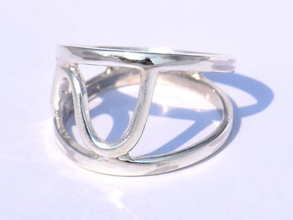 Silver Ring, Handmade Ring, Swan Neck Ring, 925 Sterling Silver Ring, Geometric Ring Silver, Minimalist Ring, Stacking Ring, Gift For Women